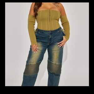 Moto Dark Wash Jeans